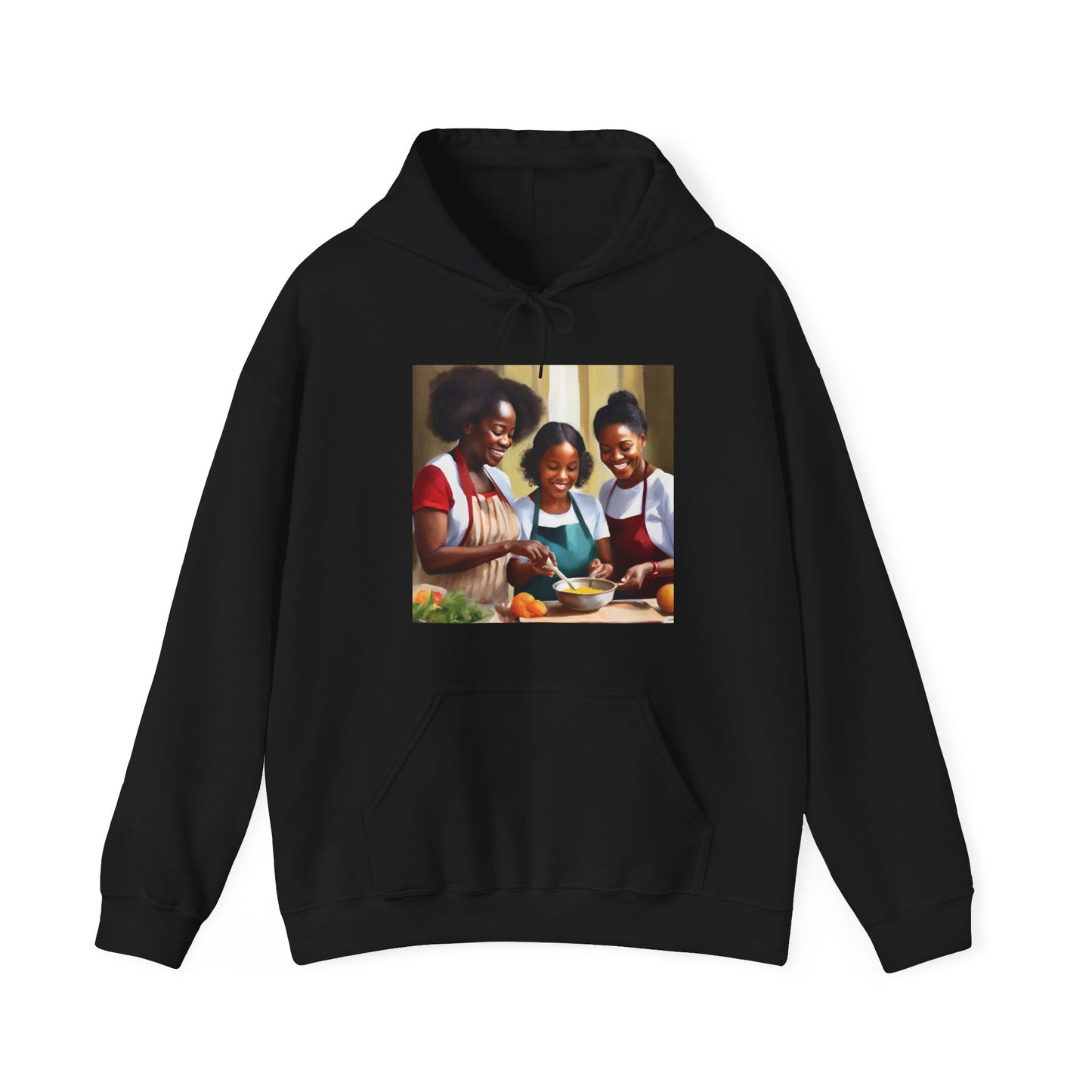 Black Women Cooking Hooded Sweatshirt