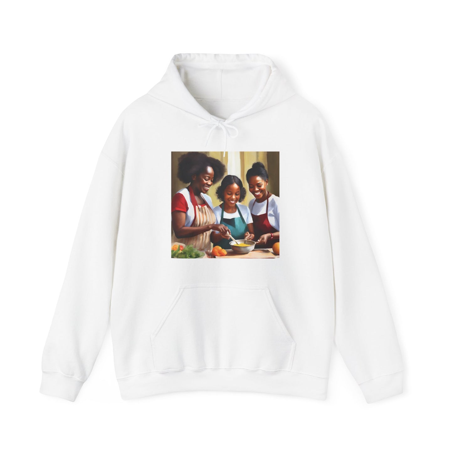 Black Women Cooking Hooded Sweatshirt